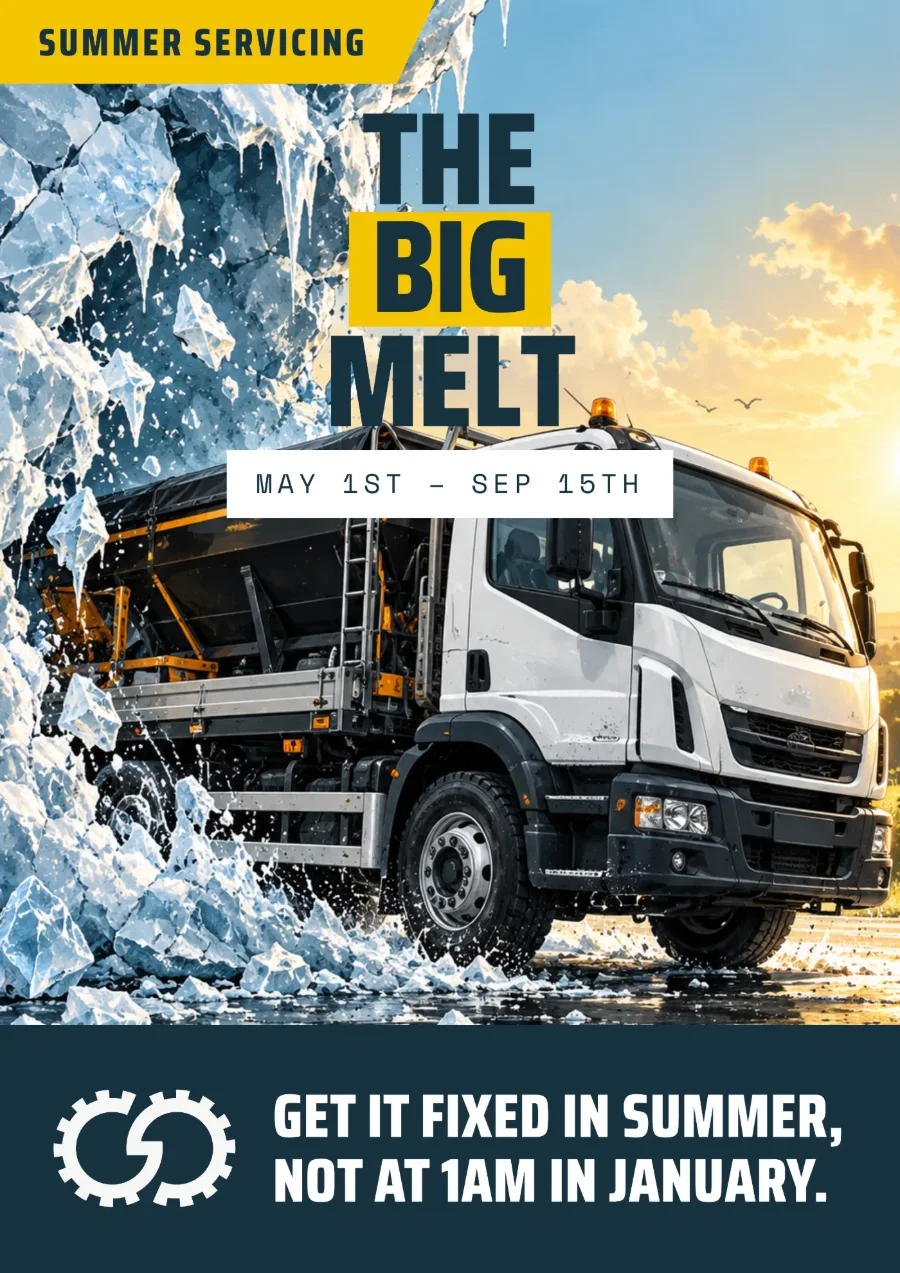 The Grit Garage “The Big Melt” summer servicing campaign, May 1st to Sep 15th